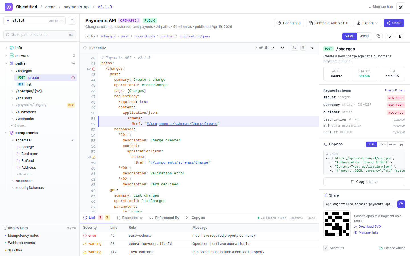 Browser — Spec viewer