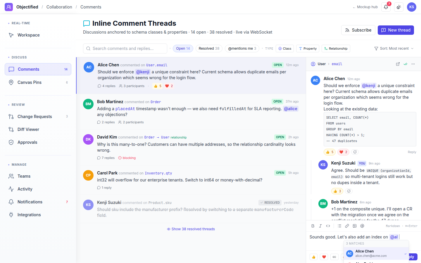Collaboration — Comments
