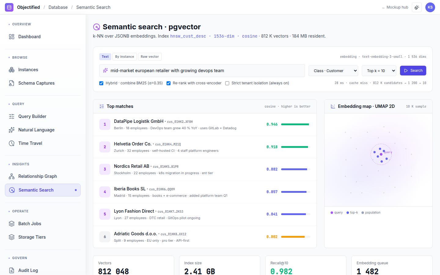 Database — Vector search